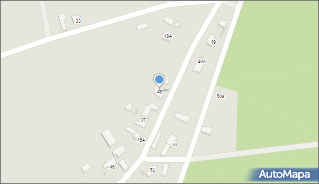 Zielona Góra, Jany, 48, mapa Zielona Góra