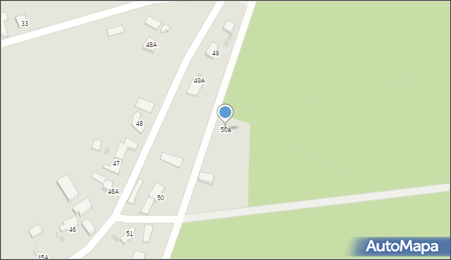Zielona Góra, Jany, 50a, mapa Zielona Góra
