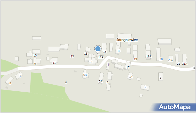 Zielona Góra, Jarogniewice, 14, mapa Zielona Góra