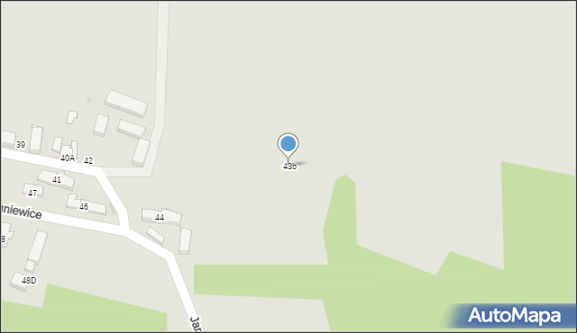 Zielona Góra, Jarogniewice, 43b, mapa Zielona Góra