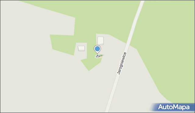 Zielona Góra, Jarogniewice, 45A, mapa Zielona Góra