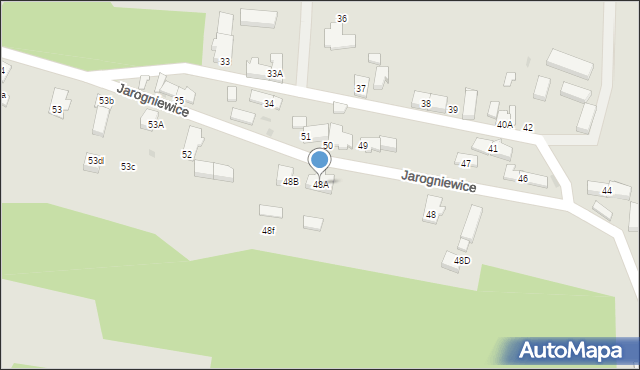 Zielona Góra, Jarogniewice, 48A, mapa Zielona Góra