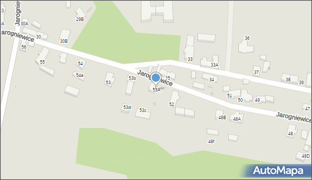 Zielona Góra, Jarogniewice, 53A, mapa Zielona Góra