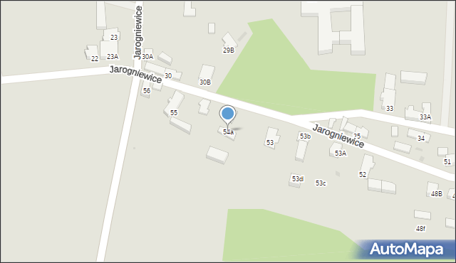 Zielona Góra, Jarogniewice, 54a, mapa Zielona Góra