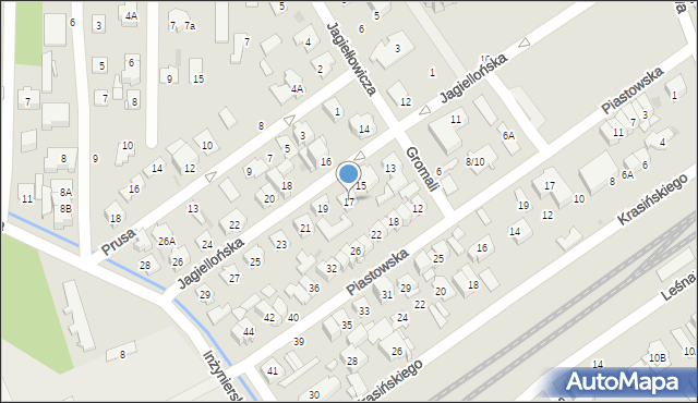 Zielonka, Jagiellońska, 17, mapa Zielonka