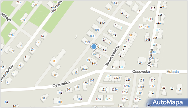 Zielonka, Januszewicza, 1A, mapa Zielonka