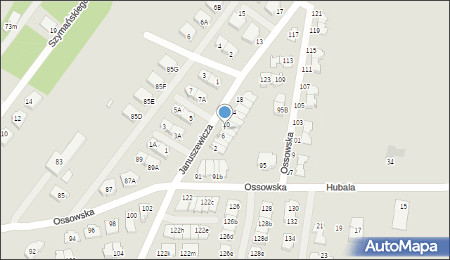 Zielonka, Januszewicza, 8, mapa Zielonka