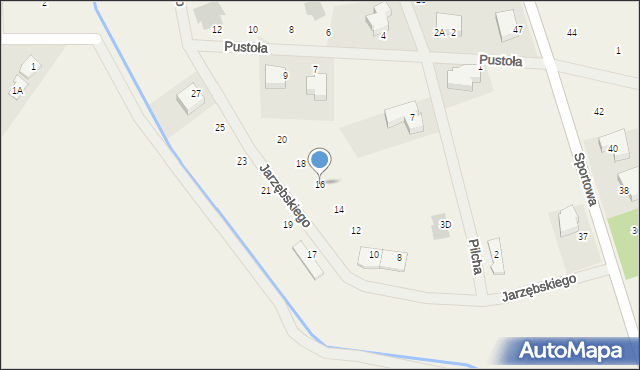 Zielonki-Wieś, Jarzębskiego Bernarda, ks., 16, mapa Zielonki-Wieś