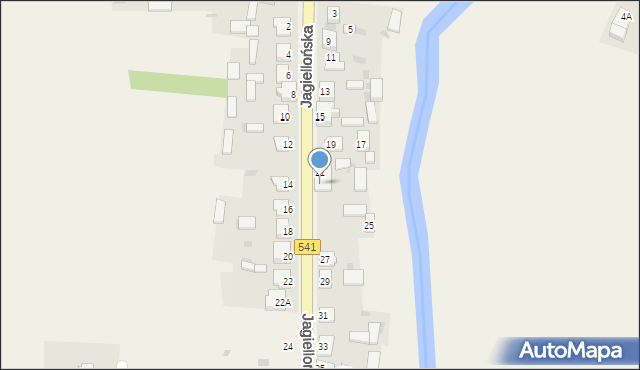 Zieluń-Osada, Jagiellońska, 23, mapa Zieluń-Osada