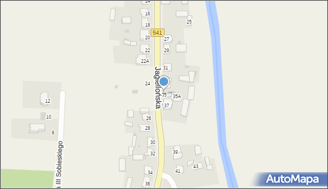 Zieluń-Osada, Jagiellońska, 35, mapa Zieluń-Osada