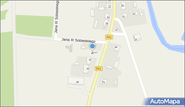 Zieluń-Osada, Jagiellońska, 40, mapa Zieluń-Osada