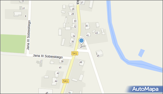 Zieluń-Osada, Jagiellońska, 47, mapa Zieluń-Osada