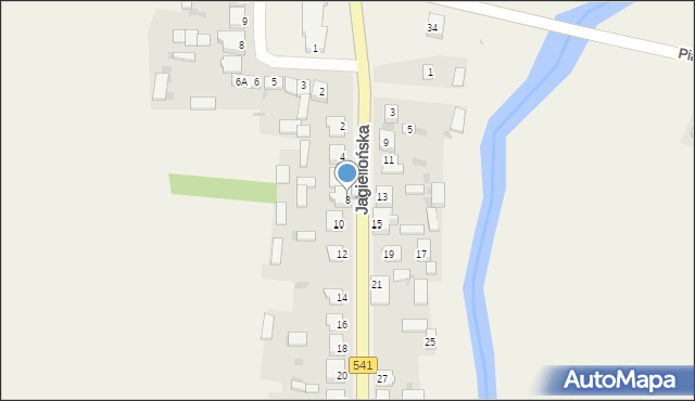 Zieluń-Osada, Jagiellońska, 8, mapa Zieluń-Osada