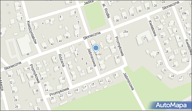 Złotów, Jaśminowa, 5, mapa Złotów