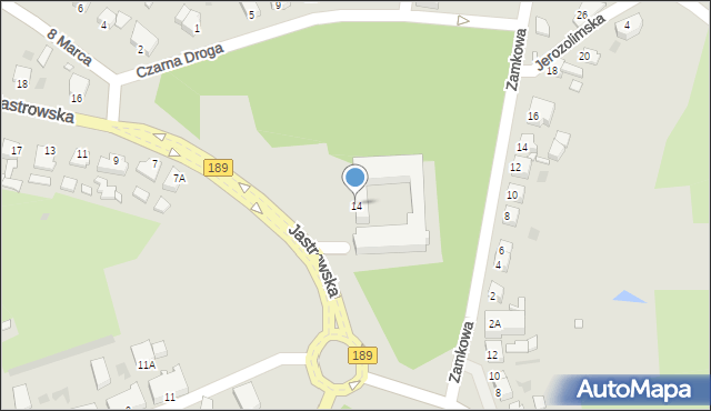 Złotów, Jastrowska, 14, mapa Złotów