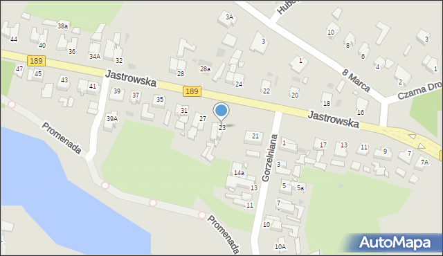 Złotów, Jastrowska, 23, mapa Złotów