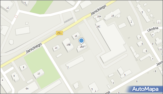 Żnin, Janickiego Klemensa, 16A, mapa Żnin