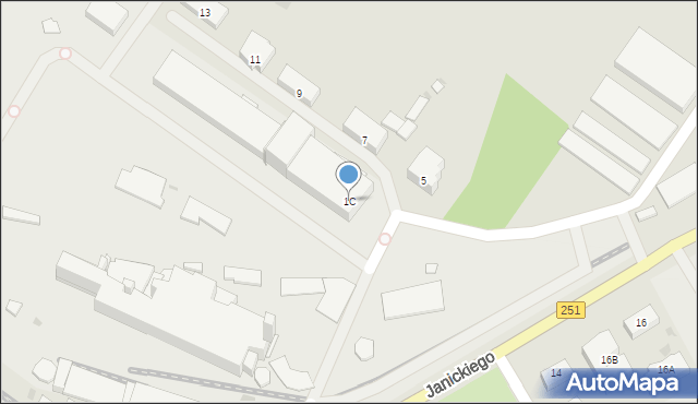 Żnin, Janickiego Klemensa, 1C, mapa Żnin