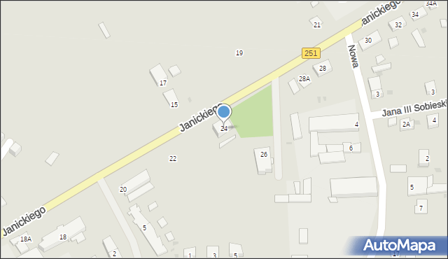 Żnin, Janickiego Klemensa, 24, mapa Żnin