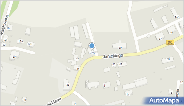 Żnin, Janickiego Klemensa, 37A, mapa Żnin