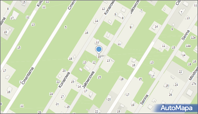 Zofiówka, Jałowcowa, 10, mapa Zofiówka