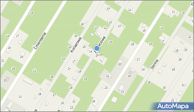 Zofiówka, Jałowcowa, 17, mapa Zofiówka