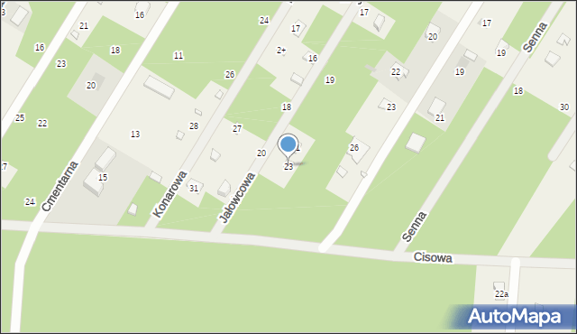 Zofiówka, Jałowcowa, 23, mapa Zofiówka