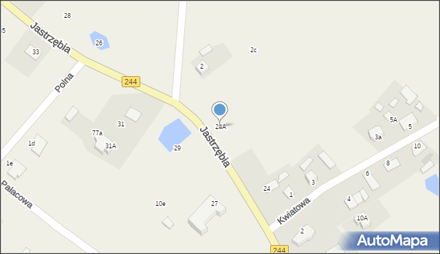 Żołędowo, Jastrzębia, 24A, mapa Żołędowo