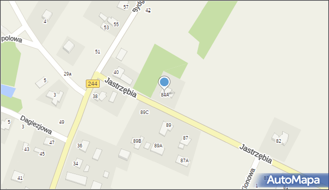 Żołędowo, Jastrzębia, 84A, mapa Żołędowo
