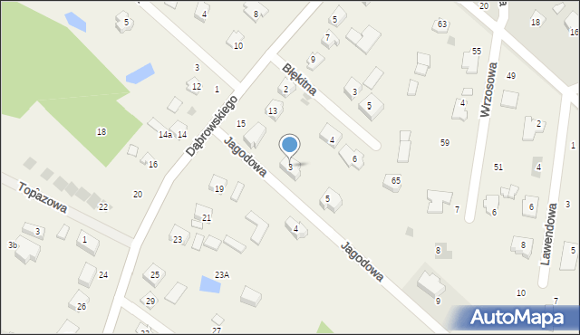 Żółtańce-Kolonia, Jagodowa, 3, mapa Żółtańce-Kolonia