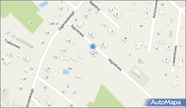 Żółtańce-Kolonia, Jagodowa, 4, mapa Żółtańce-Kolonia