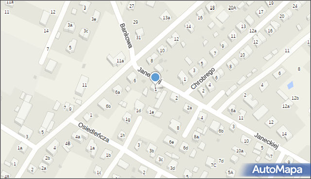 Żórawina, Janeckiej Reginy, 1, mapa Żórawina