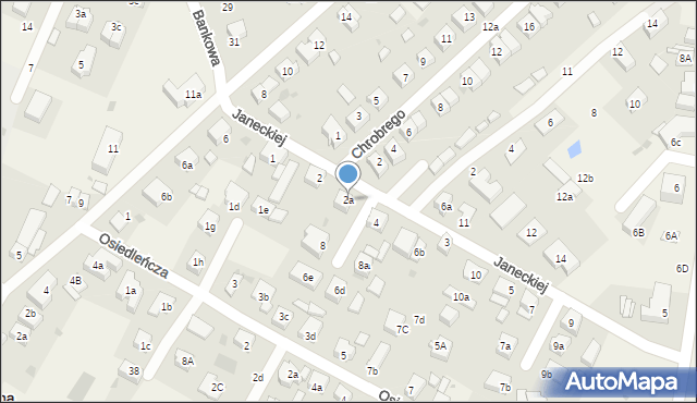 Żórawina, Janeckiej Reginy, 2a, mapa Żórawina