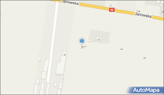 Zrębice, Janowska, 10, mapa Zrębice
