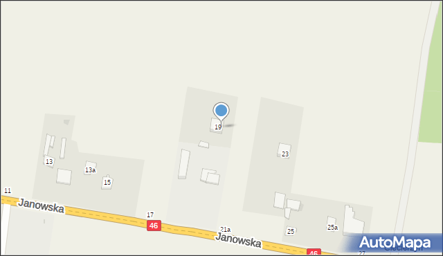 Zrębice, Janowska, 19, mapa Zrębice