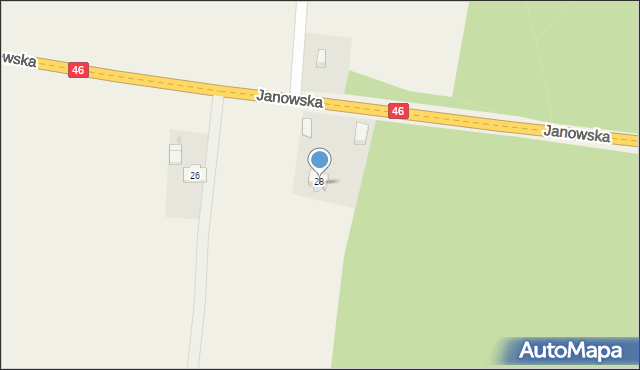 Zrębice, Janowska, 28, mapa Zrębice