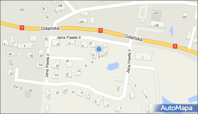Żukowo, Jana Pawła II, 4, mapa Żukowo