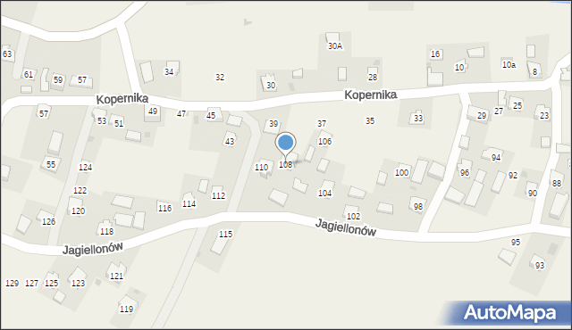 Żurawica, Jagiellonów, 108, mapa Żurawica