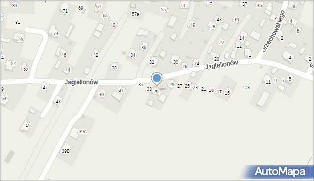 Żurawica, Jagiellonów, 31B, mapa Żurawica