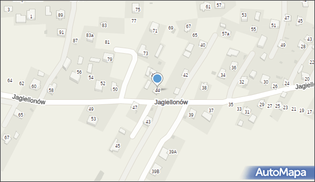 Żurawica, Jagiellonów, 44, mapa Żurawica