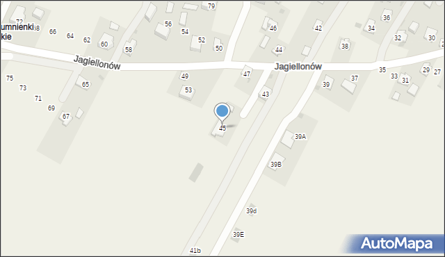 Żurawica, Jagiellonów, 45, mapa Żurawica
