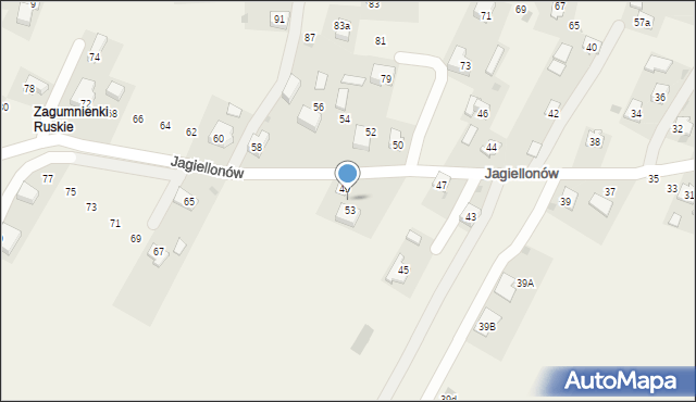 Żurawica, Jagiellonów, 51, mapa Żurawica