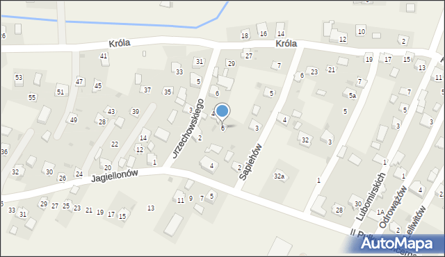 Żurawica, Jagiellonów, 6, mapa Żurawica