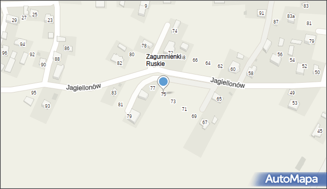 Żurawica, Jagiellonów, 75, mapa Żurawica