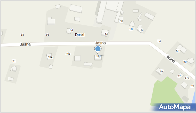 Zwierzyniec Pierwszy, Jasna, 49d, mapa Zwierzyniec Pierwszy