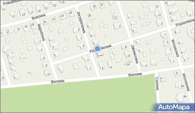 Żychlin, Jarzębinowa, 2, mapa Żychlin