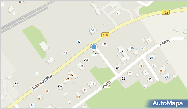 Żyrardów, Jaktorowska, 110, mapa Żyrardów