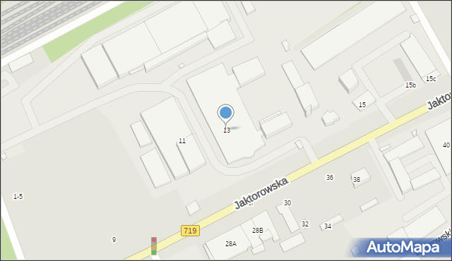 Żyrardów, Jaktorowska, 13, mapa Żyrardów