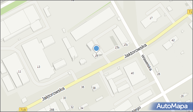 Żyrardów, Jaktorowska, 15, mapa Żyrardów