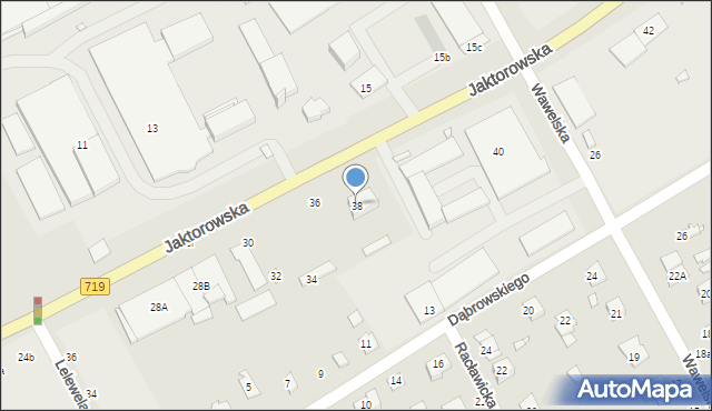 Żyrardów, Jaktorowska, 38, mapa Żyrardów